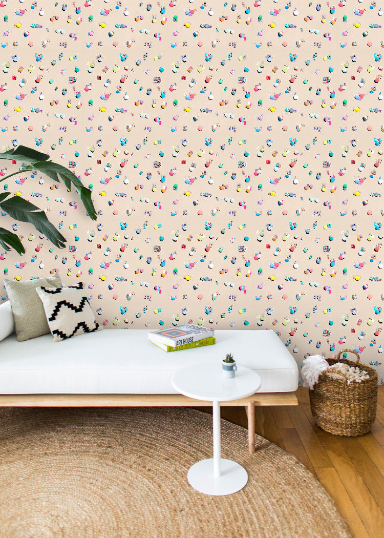 Mitchell Black Gray Malin Beach Umbrellas Wallpaper