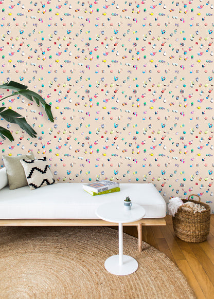 Mitchell Black Gray Malin Beach Umbrellas Wallpaper