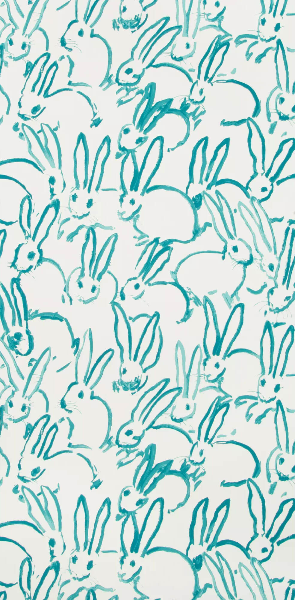 Lee Jofa Hutch Rabbit Wallpaper - Turquoise