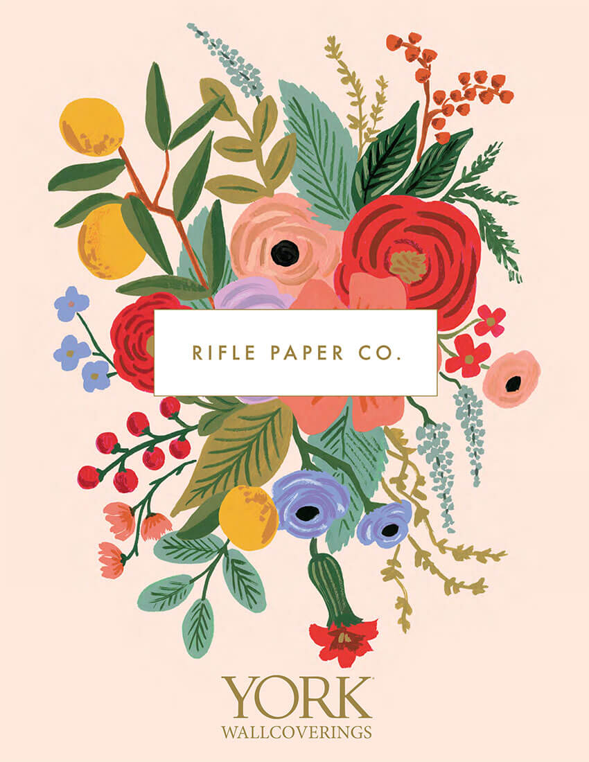 Rifle Paper Co. Second Edition Petal Wallpaper - White & Blue