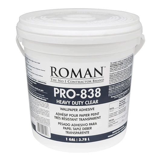 Roman PRO-838 Heavy Duty Clear Wallpaper Paste 1 Gal.