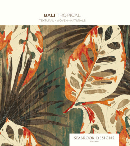 Seabrook Designs Bali Tropical Oasis Wallpaper - Ocean Blue