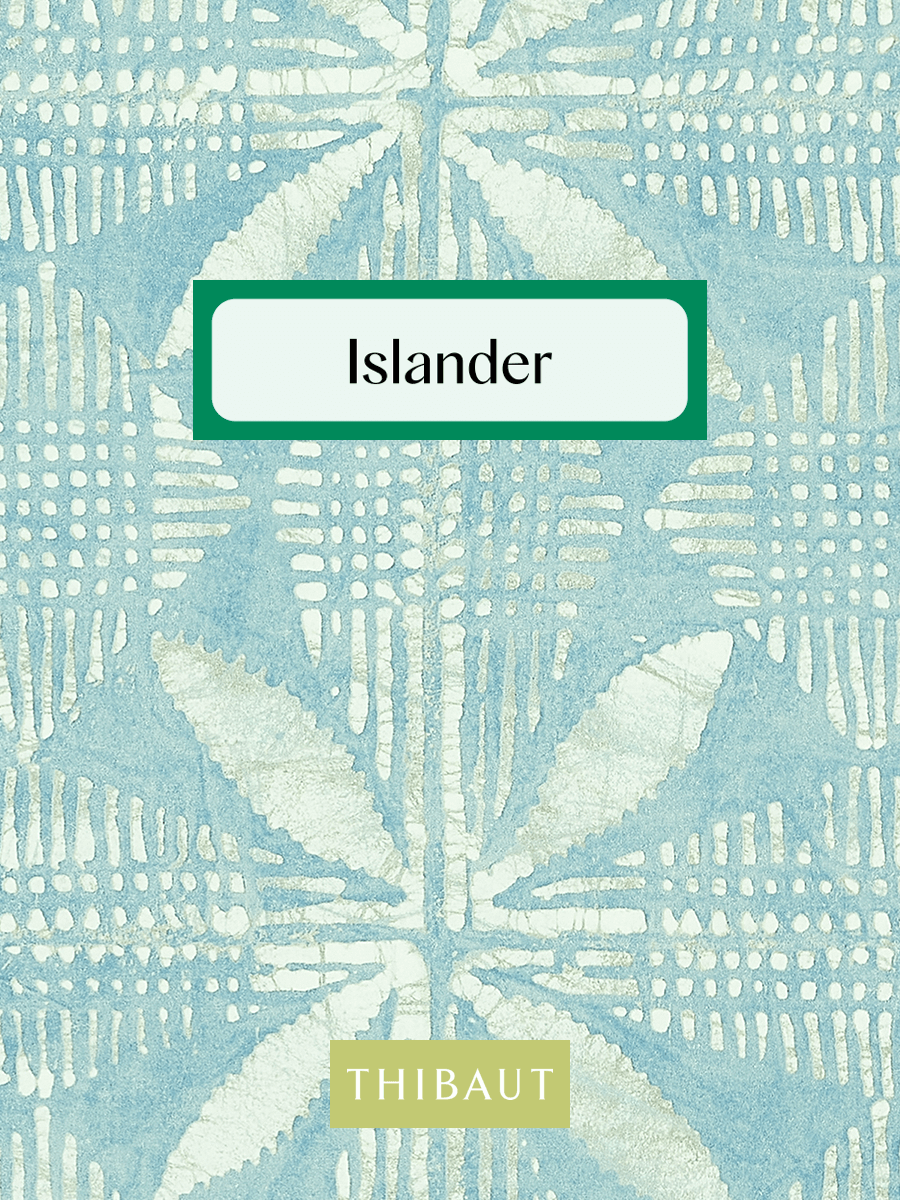 Thibaut Islander St. Kitts Wallpaper - Black & Tan