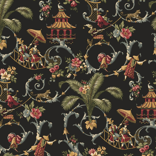 Waverly Classics Mandarin Rose Wallpaper - SAMPLE