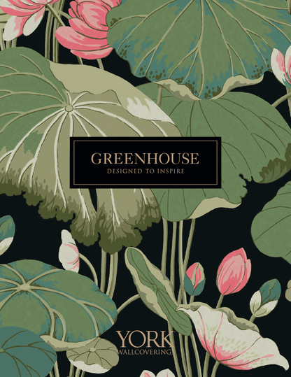 Greenhouse Garden Trellis Wallpaper - Cobalt