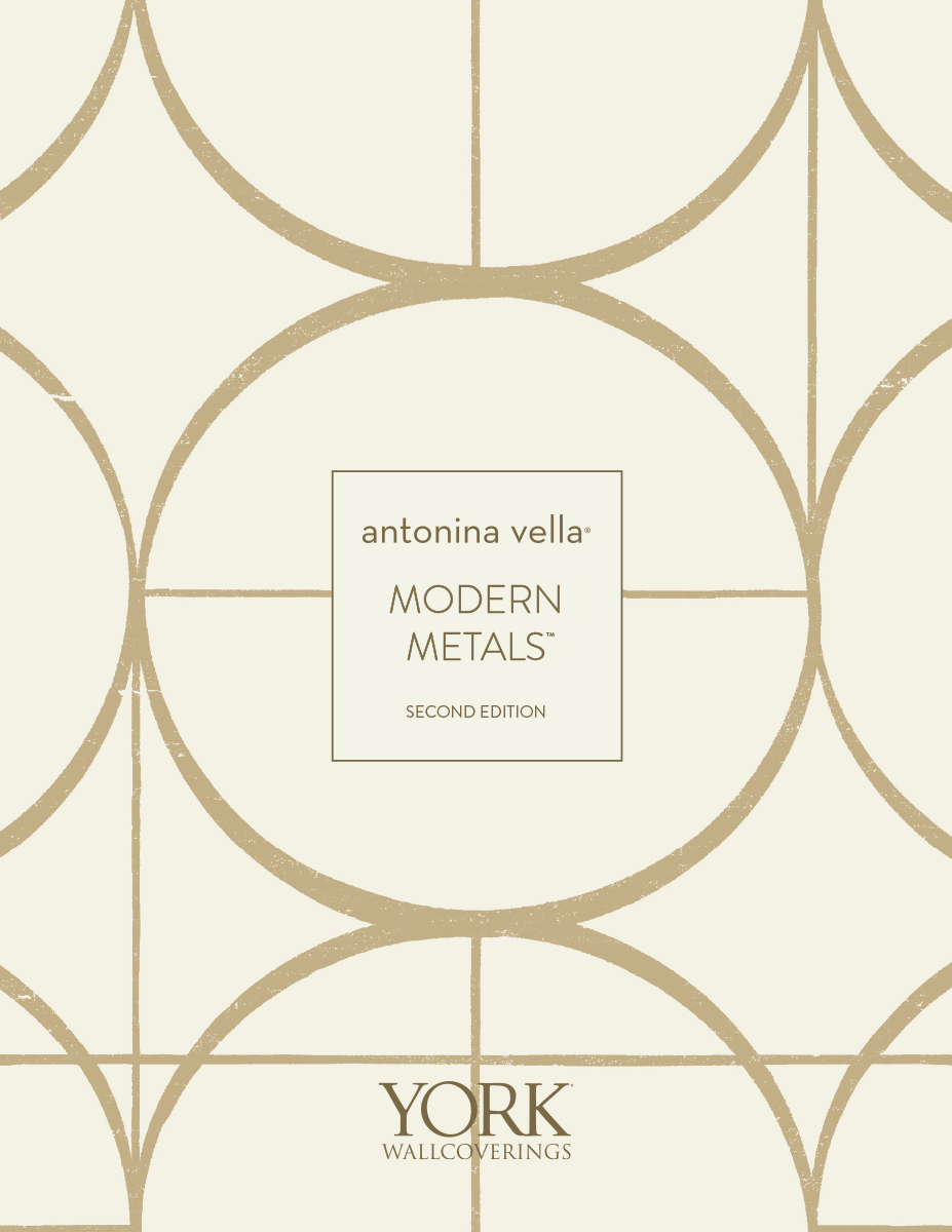 Antonina Vella Modern Metals Second Edition Harlowe Wallpaper - Warm Grey & Gold