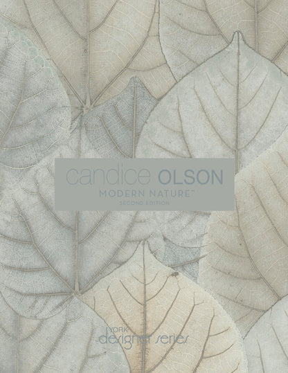 Candice Olson Modern Nature Second Edition Leaf Concerto Wallpaper - Gray