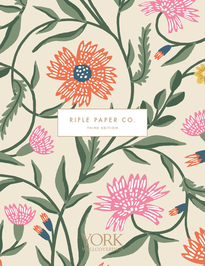 Rifle Paper Co. Roses Wallpaper - Blue