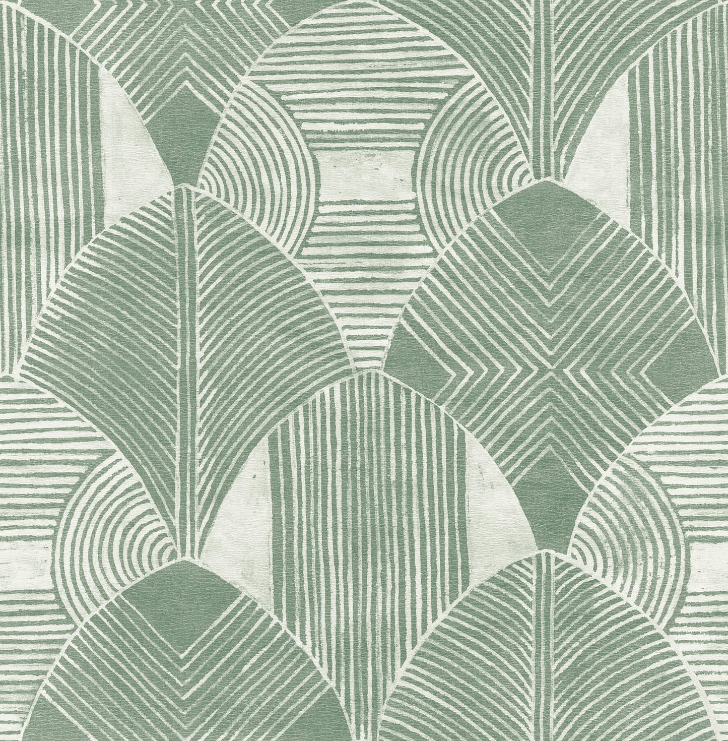Scott Living Westport Geometric Wallpaper - Green