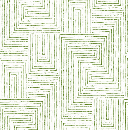 Scott Living Merritt Geometric Wallpaper - Green