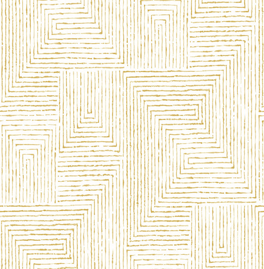 Scott Living Merritt Geometric Wallpaper - Honey