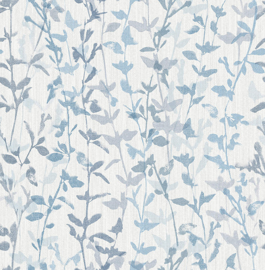Scott Living Thea Floral Trail Wallpaper - Blue