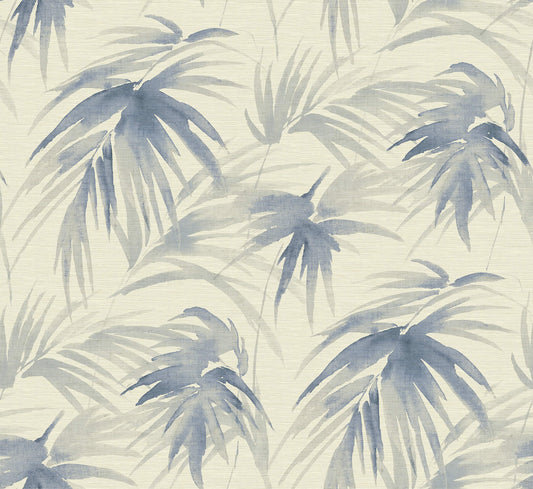 Scott Living Darlana Grasscloth Wallpaper - Blue