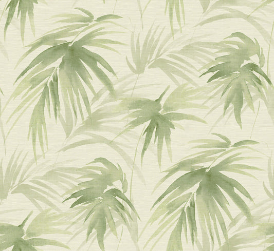 Scott Living Darlana Grasscloth Wallpaper - Green
