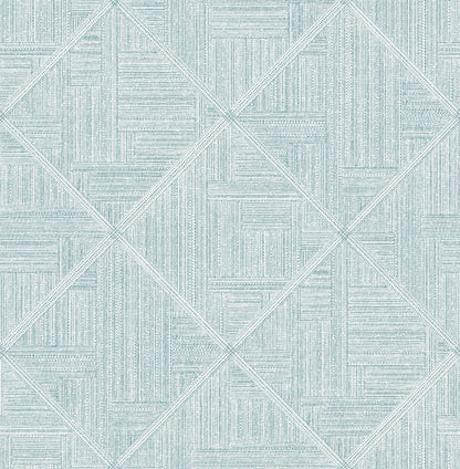 Scott Living II Cade Geometric Wallpaper - Teal Blue