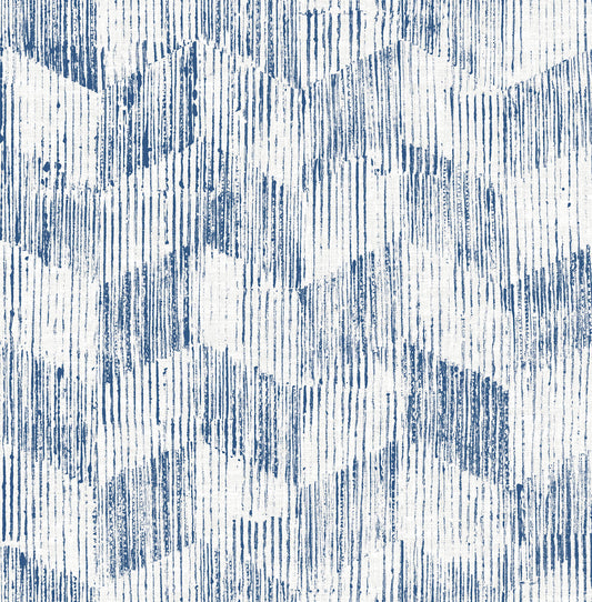 Scott Living II Demi Distressed Wallpaper - Indigo Blue