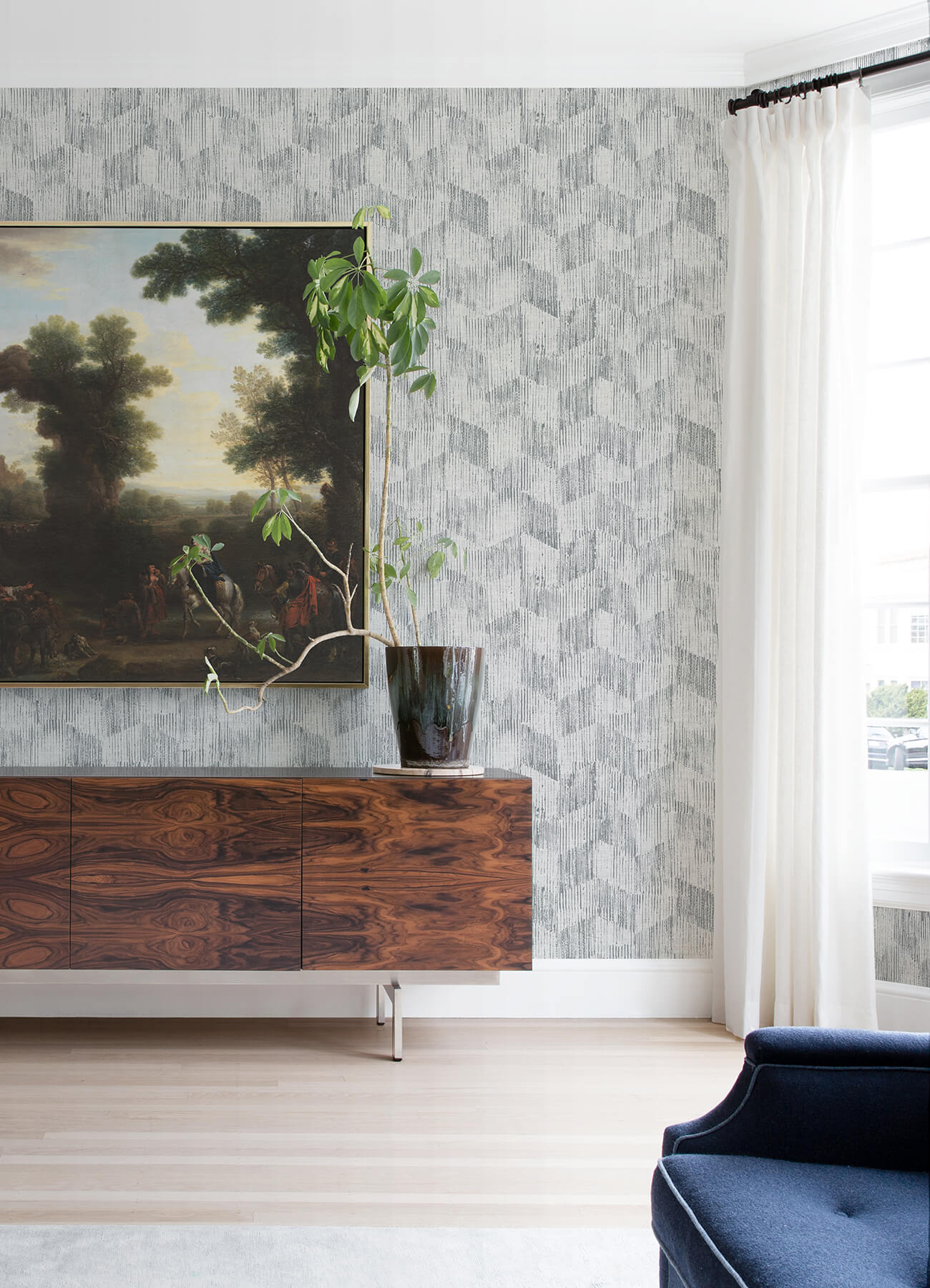 Fresco Distressed Wood Floral Wallpaper  Homebase