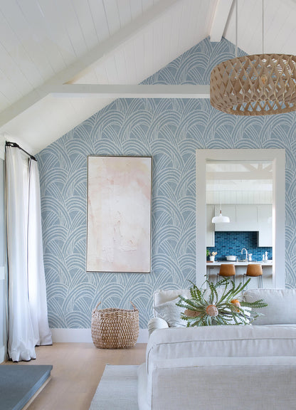 Scott Living II Farrah Geometric Wallpaper - Blue