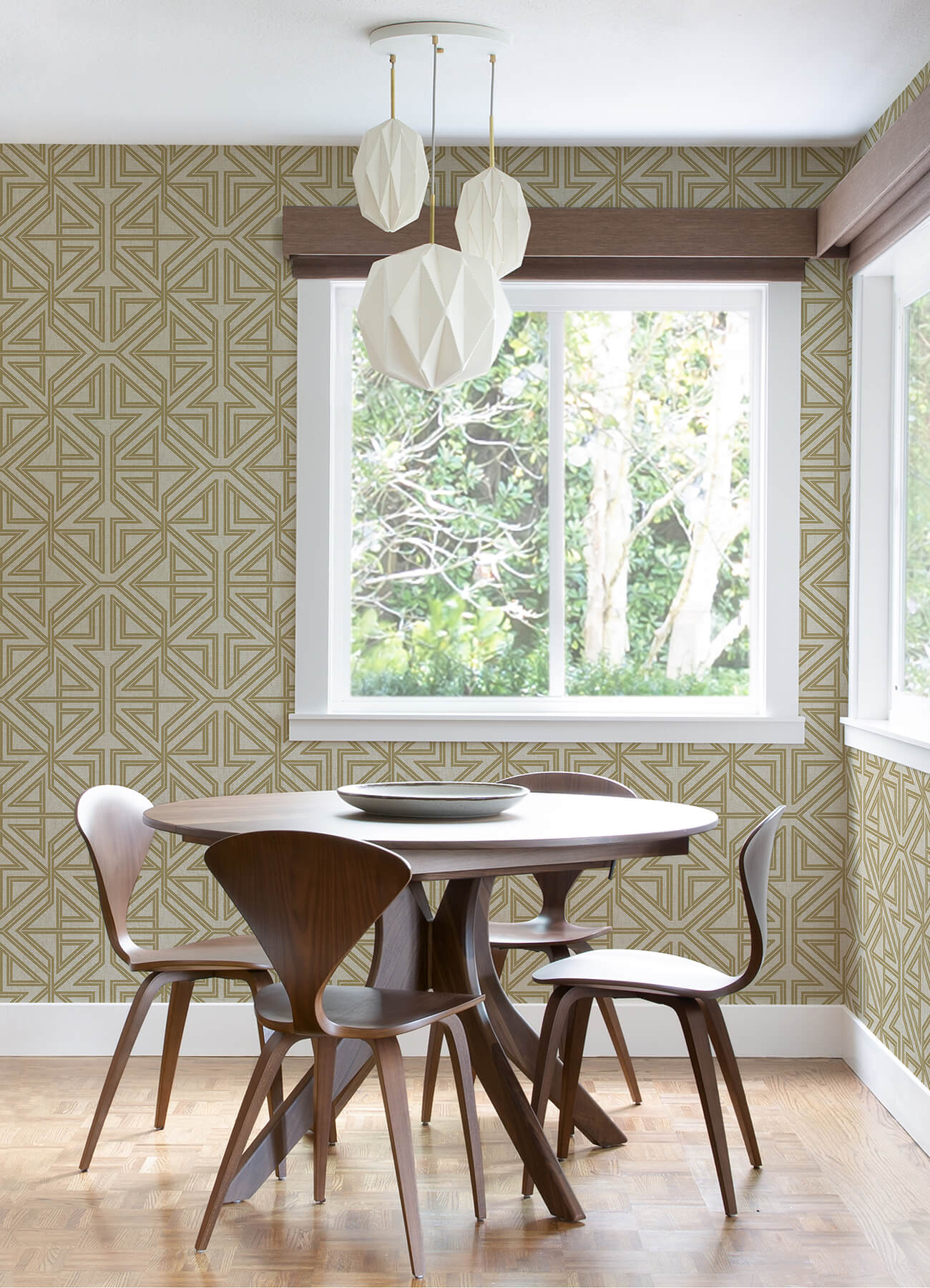 Scott Living Kachel Geometric Wallpaper - Gold