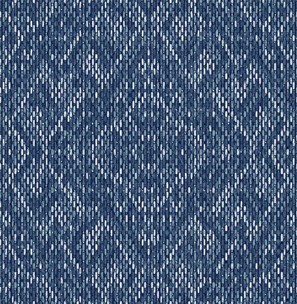 Scott Living II Felix Geometric Wallpaper - Indigo Blue