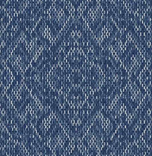 Scott Living II Felix Geometric Wallpaper - Indigo Blue