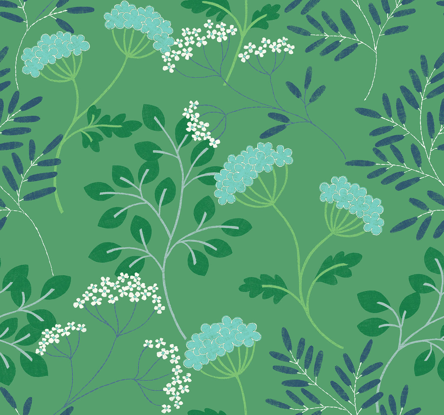 Scott Living II Sorrel Botanical Wallpaper - Green