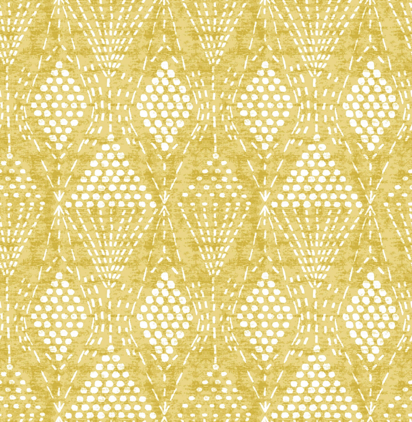 Happy A-Street Prints Grady Dotted Geometric Wallpaper - Yellow