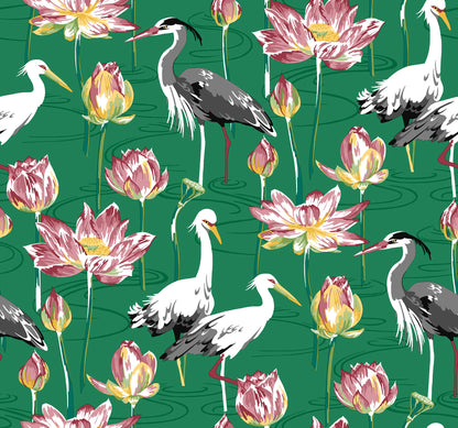 Happy A-Street Prints Barton Heron Wallpaper - SAMPLE