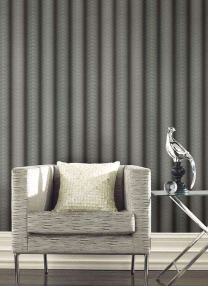 Urban Oasis Ebb and Flow Wallpaper - Charcoal