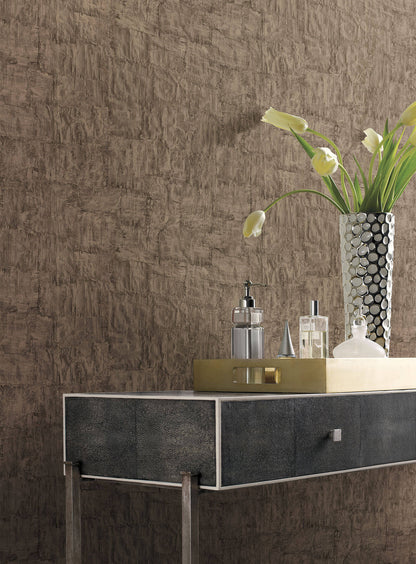 Urban Oasis Brushstrokes Wallpaper - Brown