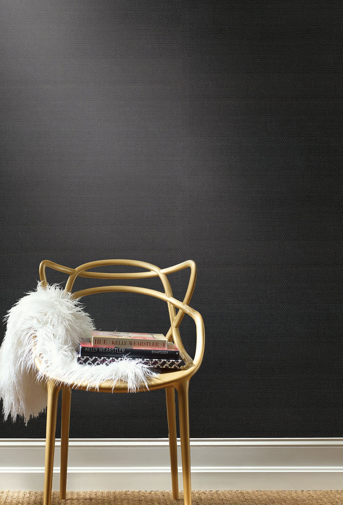 Black Grasscloth Wallpaper Interior Design Veer Decor Rafia Grasscloth