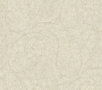 Antonina Vella Bohemian Luxe Kashmir Dreams Paisley Wallpaper - Off White
