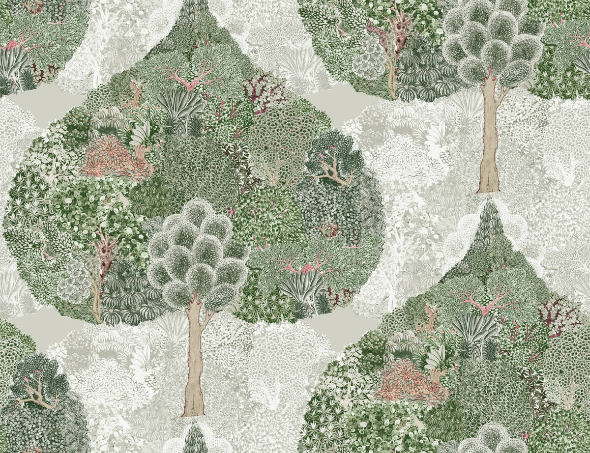 Antonina Vella Bohemian Luxe Mystic Forest Wallpaper - Green