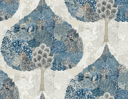 Antonina Vella Bohemian Luxe Mystic Forest Wallpaper - Blue