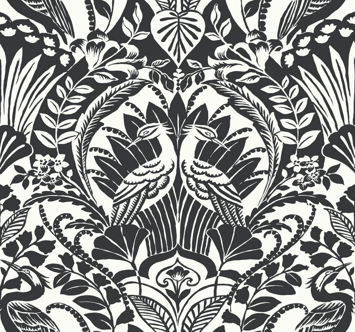 Damask Resource Library Egret Damask Wallpaper - SAMPLE