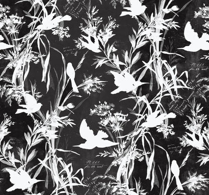 Mayflower Birds in Flight Peel & Stick Wallpaper - Black & White