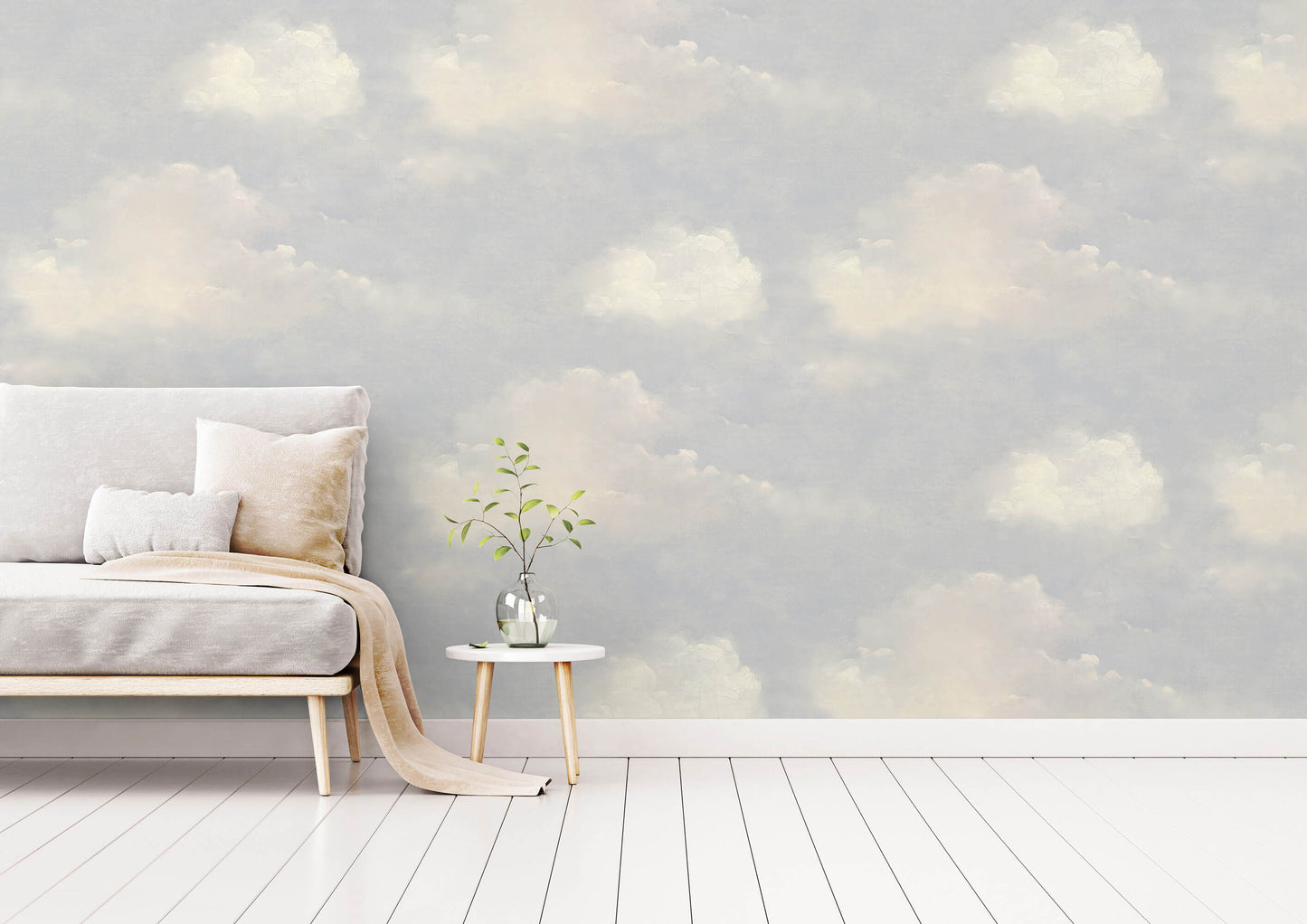 Mayflower Westerly Clouds Peel & Stick Wallpaper - Blue & White