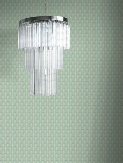 Antonina Vella Deco Club Diamond Wallpaper - Green