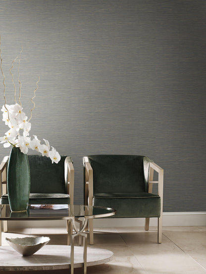 Grasscloth Resource Library Ramie Weave Wallpaper - Gray