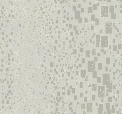 Candice Olson Modern Artisan II Gilded Confetti Wallpaper - Silver & Gray