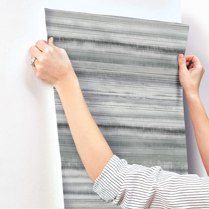 Fleeting Horizon Stripe Wallpaper - Dark Grey