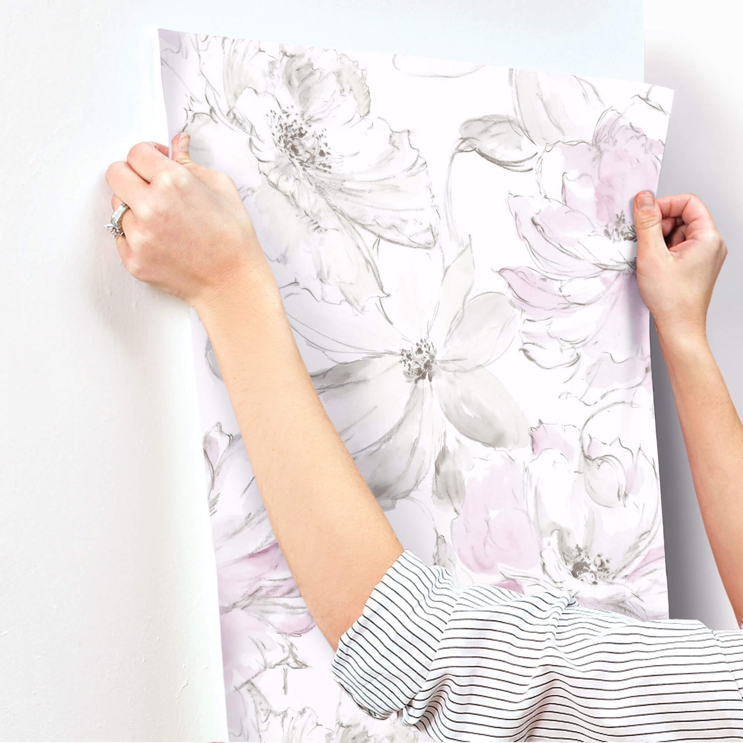 Floral Dreams Wallpaper - Pink & White