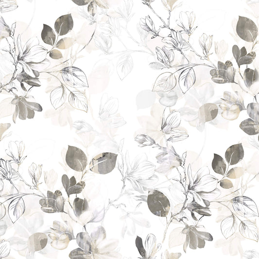 Arbor Vine Wallpaper - Tan & White