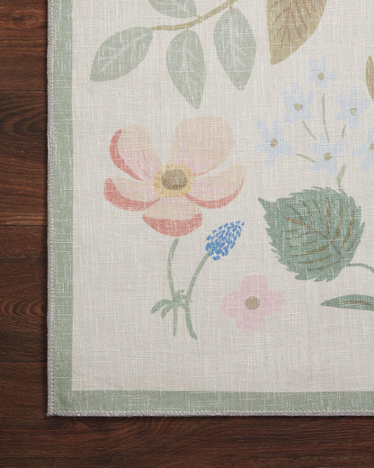 Rifle Paper Co. x Loloi Cotswolds Rug - Strawberry Fields & Ivory