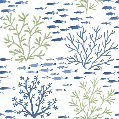 Waters Edge Resource Library Marine Garden Wallpaper - SAMPLE