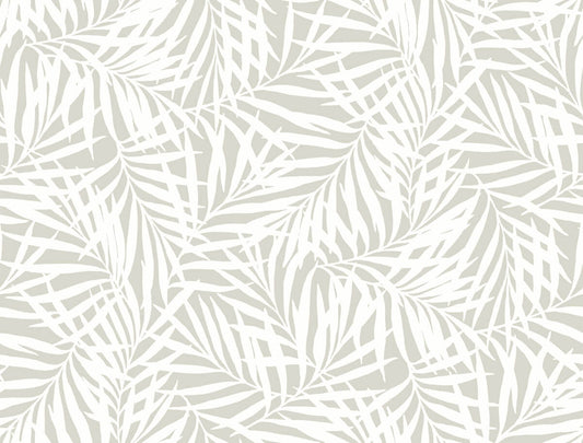 Waters Edge Resource Library Oahu Fronds Wallpaper - Off White