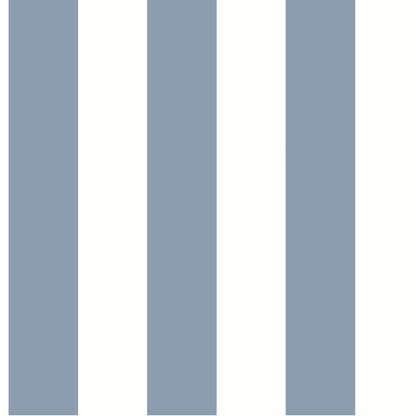 Waters Edge Resource Library Awning Stripe Wallpaper - Blue
