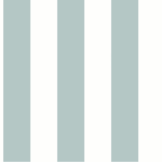 Waters Edge Resource Library Awning Stripe Wallpaper - Blue/Gray