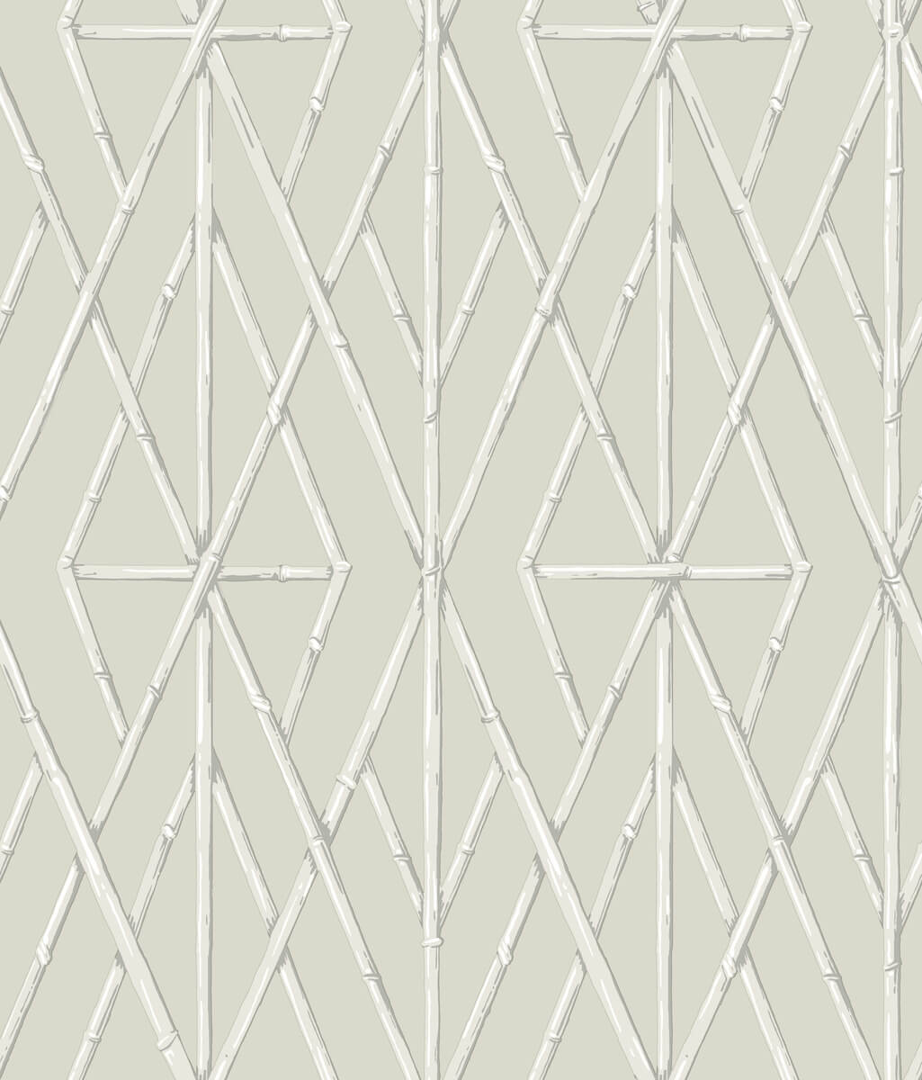 Waters Edge Resource Library Riviera Bamboo Trellis Wallpaper - Cream
