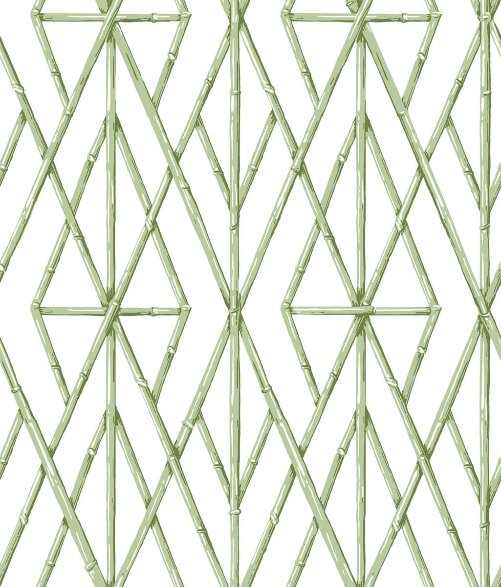 Waters Edge Resource Library Riviera Bamboo Trellis Wallpaper - SAMPLE